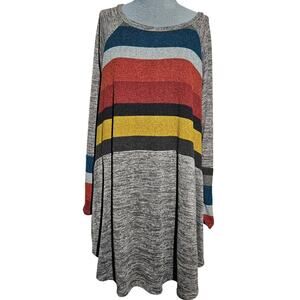 Long Sleeve Strip Sweater Size 3XL